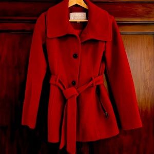 Red Jessica Simpson pea coat size small